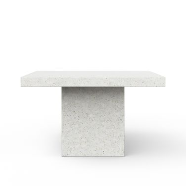 Mixx Una 59 Inch Square Counter Height Dining Table In Ivory Terrazzo