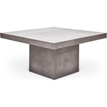 Mixx Una 59 Inch Square Dining Table In Dark Grey