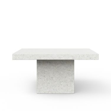 Mixx Una 59 Inch Square Dining Table In Ivory Terrazzo