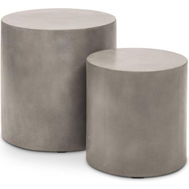 Mixx Una Pedestal Set Of 2 In Dark Grey