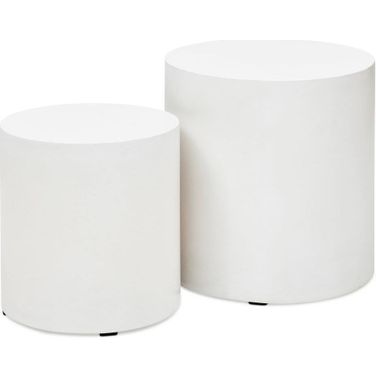 Mixx Una Pedestal Set Of 2 In Ivory