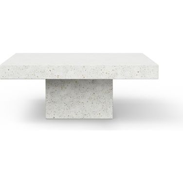 Mixx Una Square Coffee Table In Ivory Terrazzo
