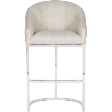 Ryder Barrel Base Bar Stool In Nickel