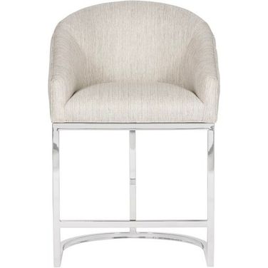 Ryder Barrel Base Counter Stool In Nickel