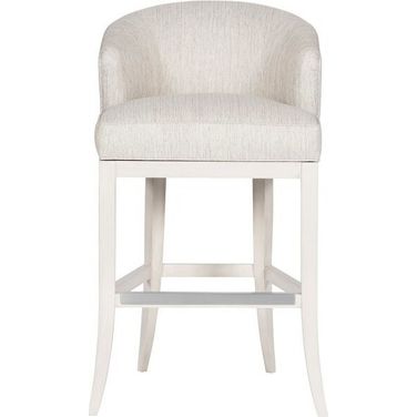 Charley Wood Flare Base Bar Stool In Cream