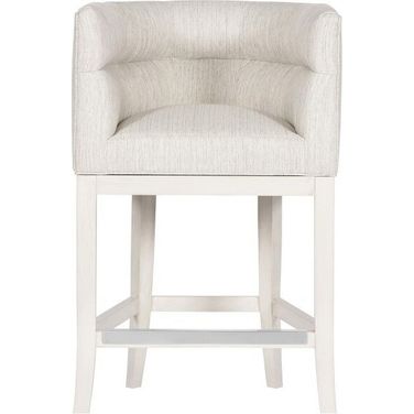 Emmett Wood Flare Base Counter Stool In Cream