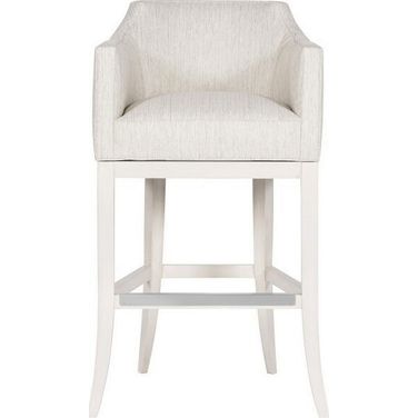 Ian Wood Flare Base Bar Stool In Cream