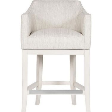 Ian Wood Flare Base Counter Stool In Cream