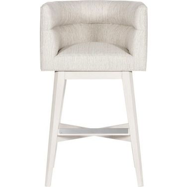 Emmett Swivel Base Bar Stool In Cream