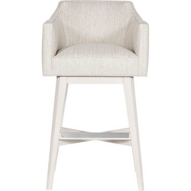 Ian Swivel Base Bar Stool In Cream