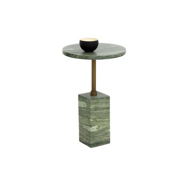 Mizani Marble Look End Table In Sage