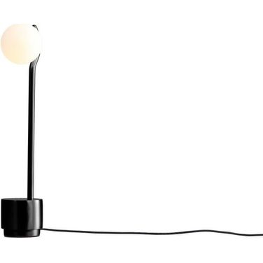 Pluto Glass And Matte Black Table Lamp