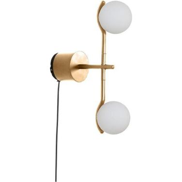 Pluto Wall Lamp In Glass And Brass