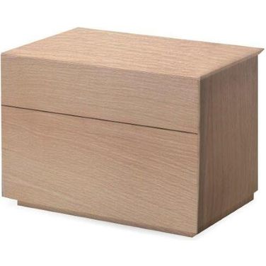 Vex White Oak 2 Drawers Night Table