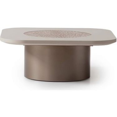 Mod Dream Short Cocktail Table In Rich Champagne