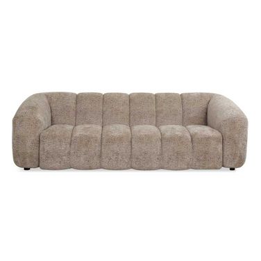 Modella Upholstered Chenille Sofa In Brown