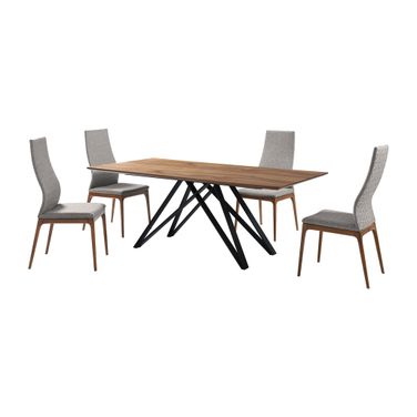 Modena Parker 5 Piece Dining Set In Gray