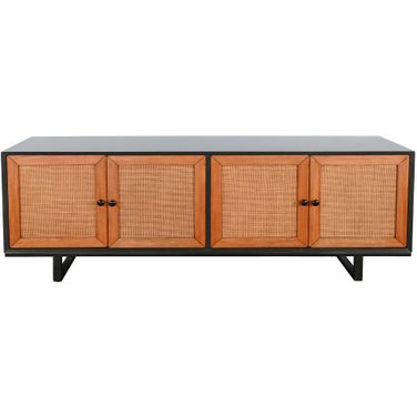 Modern Accent Cabinet In Black Magic