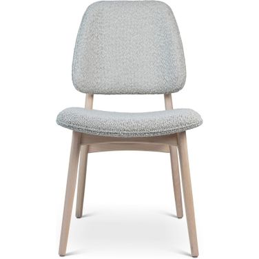 Modern Brazilian Ariel Side Chair In Boucle Crafted Glaze Upholstery and Nevoa Frame
