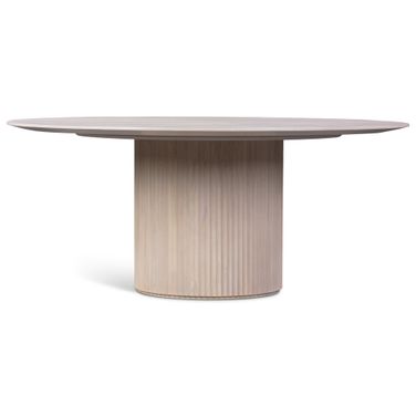 Modern Brazilian Atenas Round Dining Table In Nevoa Frame