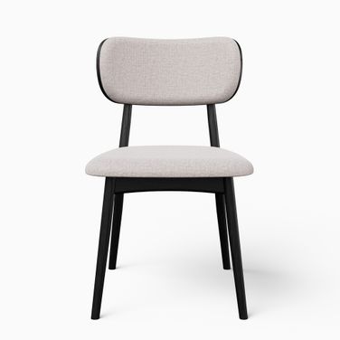 Modern Brazilian Claudia Side Chair Set of 2 In Harvest Jute and Ebano