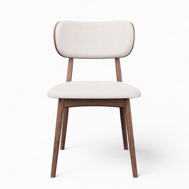 Modern Brazilian Claudia Side Chair Set of 2 In Harvest Natural and Nogal