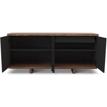 Modern Brazilian Copany Buffet In Nogal Frame and Off White Doors