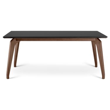 Modern Brazilian Giane Dining Table In Black and Nogal