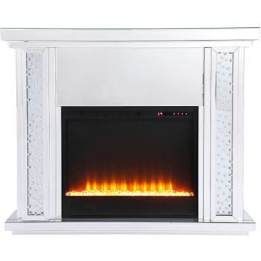 Modern Clear Mantle With Fireplace MF9901-F2