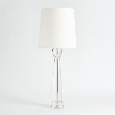 Modern Crystal Column Lamp In Clear