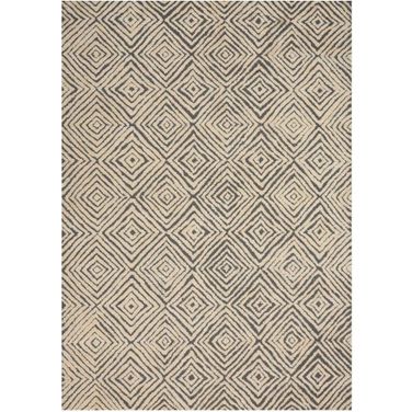 Modern Deco Grey and Ivory 4' x 6' Area Rug