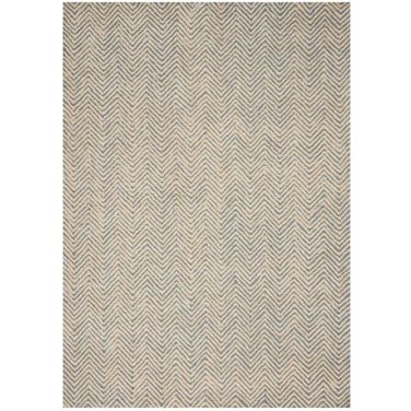 Modern Deco Light Blue and Ivory 4' x 6' Area Rug