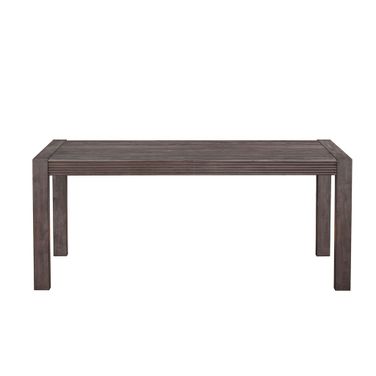 Modern Edge Rectangular Leg Table In Caffe
