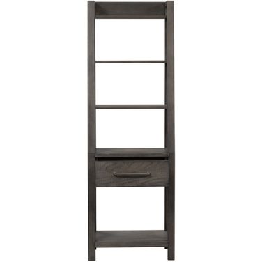 Modern Farmhouse Leaning Bookcase (Dusty Charcoal)