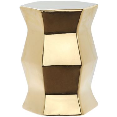 Modern Gold Hexagon Garden Stool