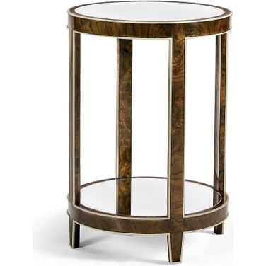 Modern Jacques Round End Table In Brown