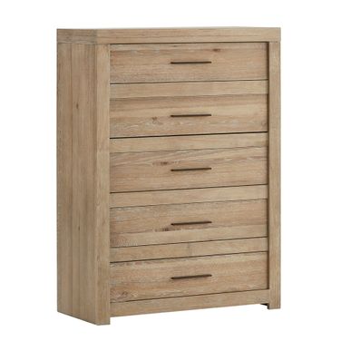 Modern Loft 5 Drawer Chest In Khaki