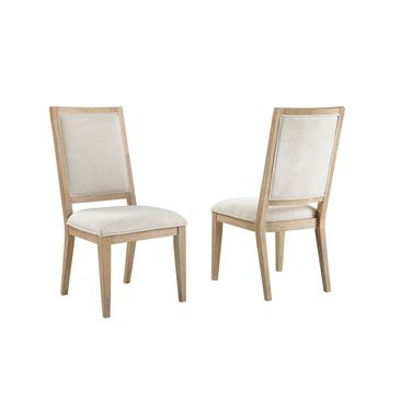 Modern Loft Dining Side Chair Set of 2 with Upholstered Seat In Khaki