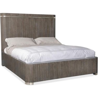 Modern Mood King Panel Bed In Dark Wood