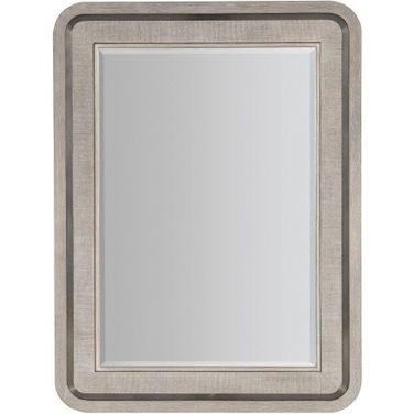 Modern Mood Raffia Landscape Mirror In Light Wood