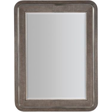Modern Mood Raffia Landscape Mirror In Dark Wood
