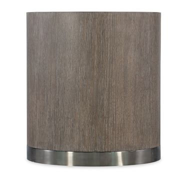 Modern Mood Round End Table In Dark Wood