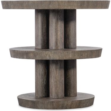 Modern Mood Round Side Table In Dark Wood