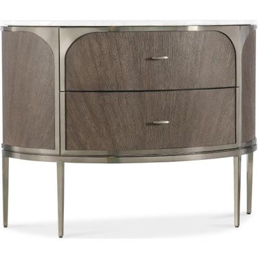 Modern Mood 42 Inch Two Drawer Nightstand In Dark Wood