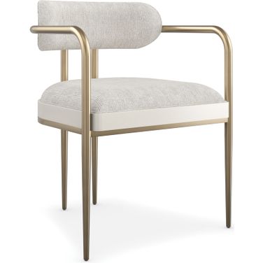 Modern Principles Emphasis Dining Chair In White