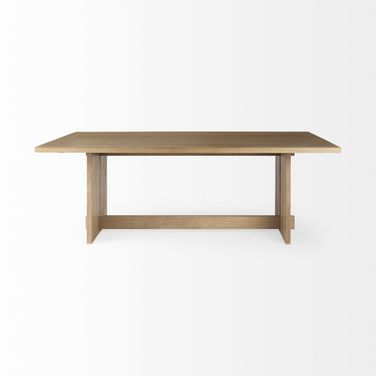 Modern Rustic Wooden Dining Table In Light Natural