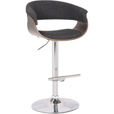 Modern Swivel-Adjustable Barstool In Weathered Oak