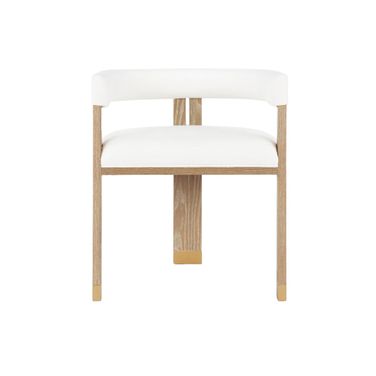 Modern Wooden Accent Chair In Cerused Oak