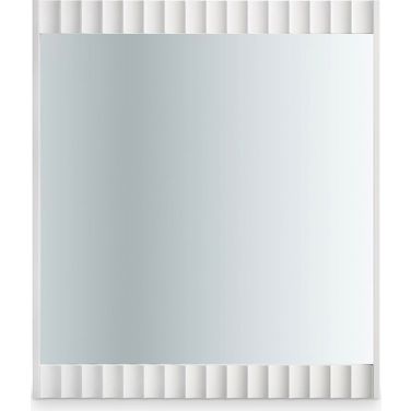 Modernist Mirror In White
