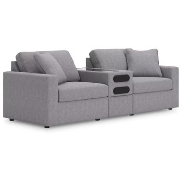 Modmax 3-Piece Sectional with Audio Console In Granite